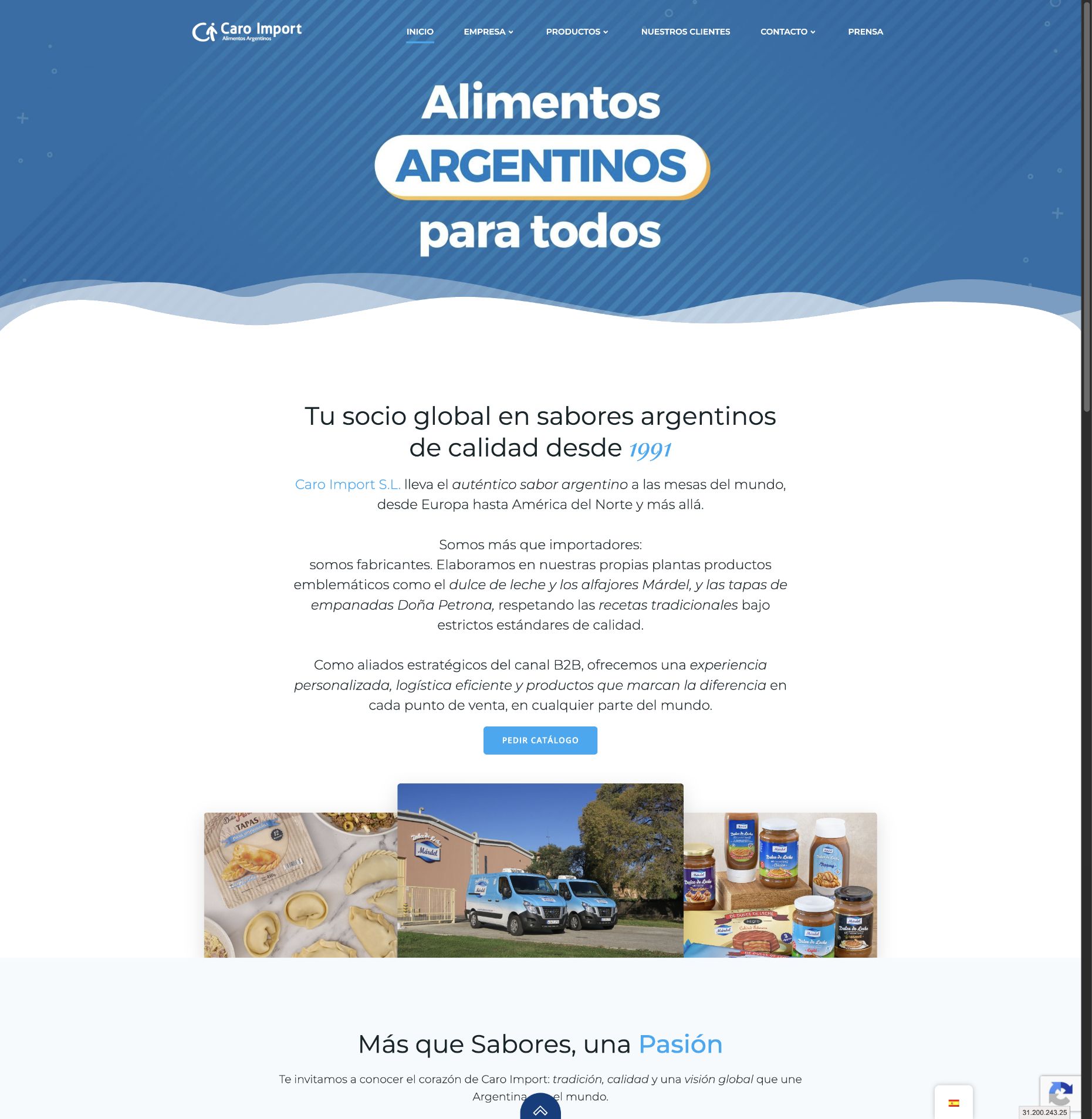 Proyecto de referencia Caro Import