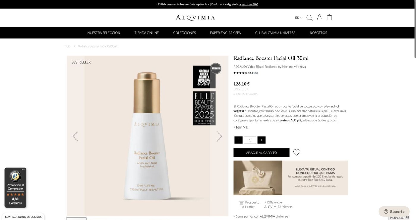 Ficha de producto de Alqvimia