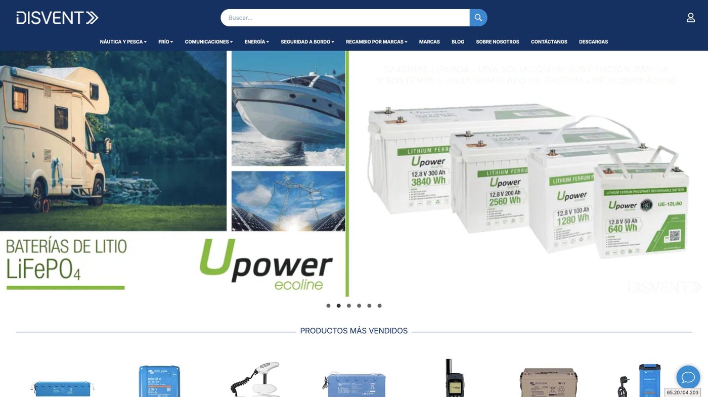 Home B2B de Disvent